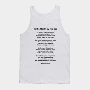 In the North by the Sea Poem Tank Top